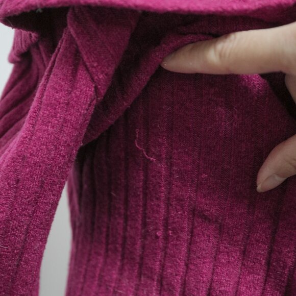 Fuchsia Belted Off the Shoulder Sweater 🍇 FRANK LYMAN - Picture 5 of 8